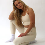 Comfort Soft-Rib Tank Bra, Butter studio